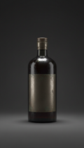 Aged spirits with metallic label