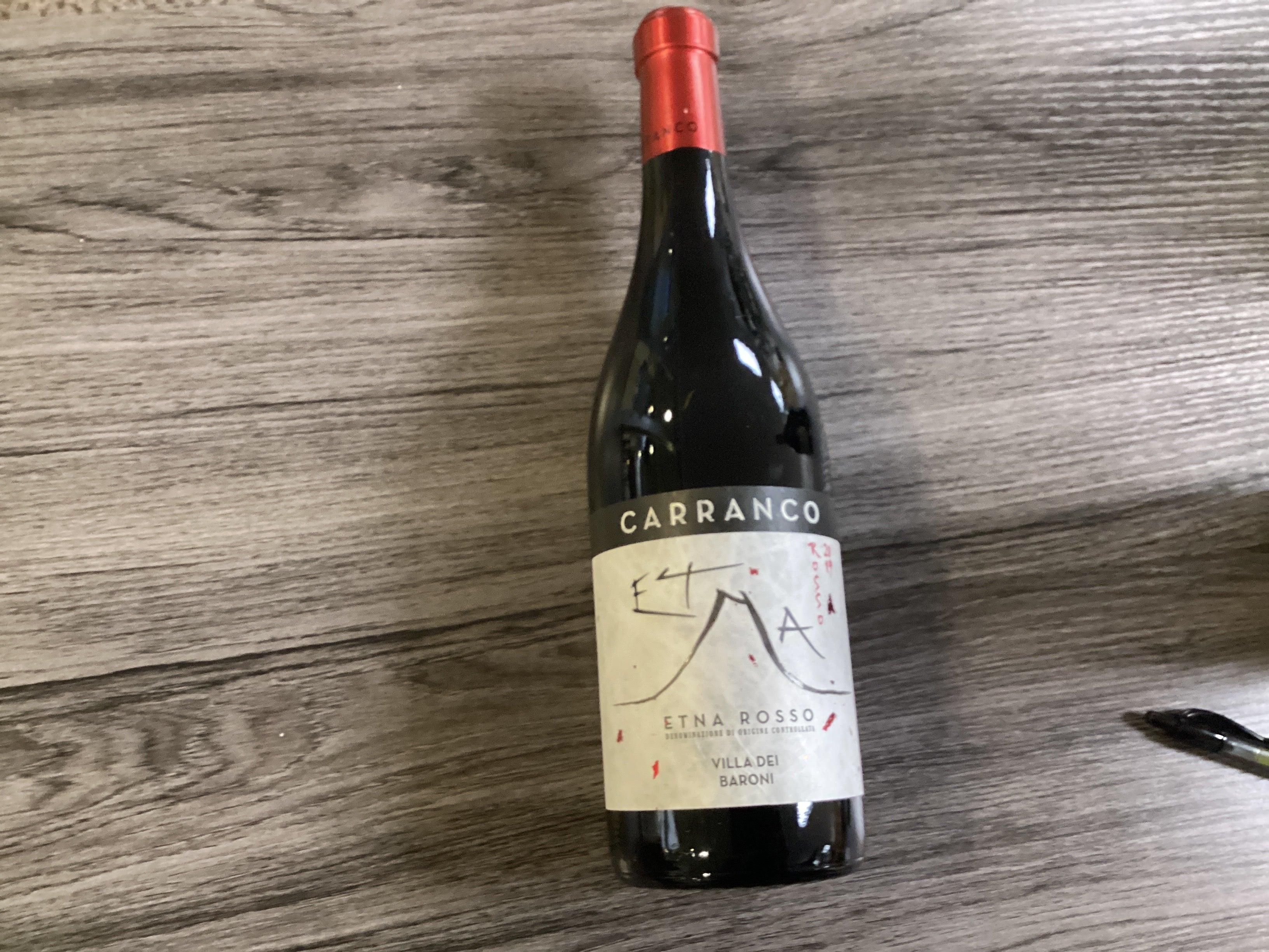 Carranco Etna Rosso Rosso Villa dei Baroni 2019