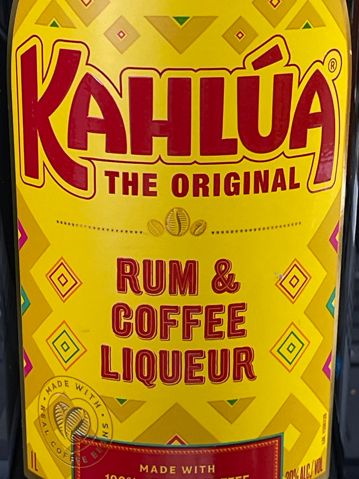 Kahlua Rum & Coffee LIQUEUR 40 Proof 1 Liter