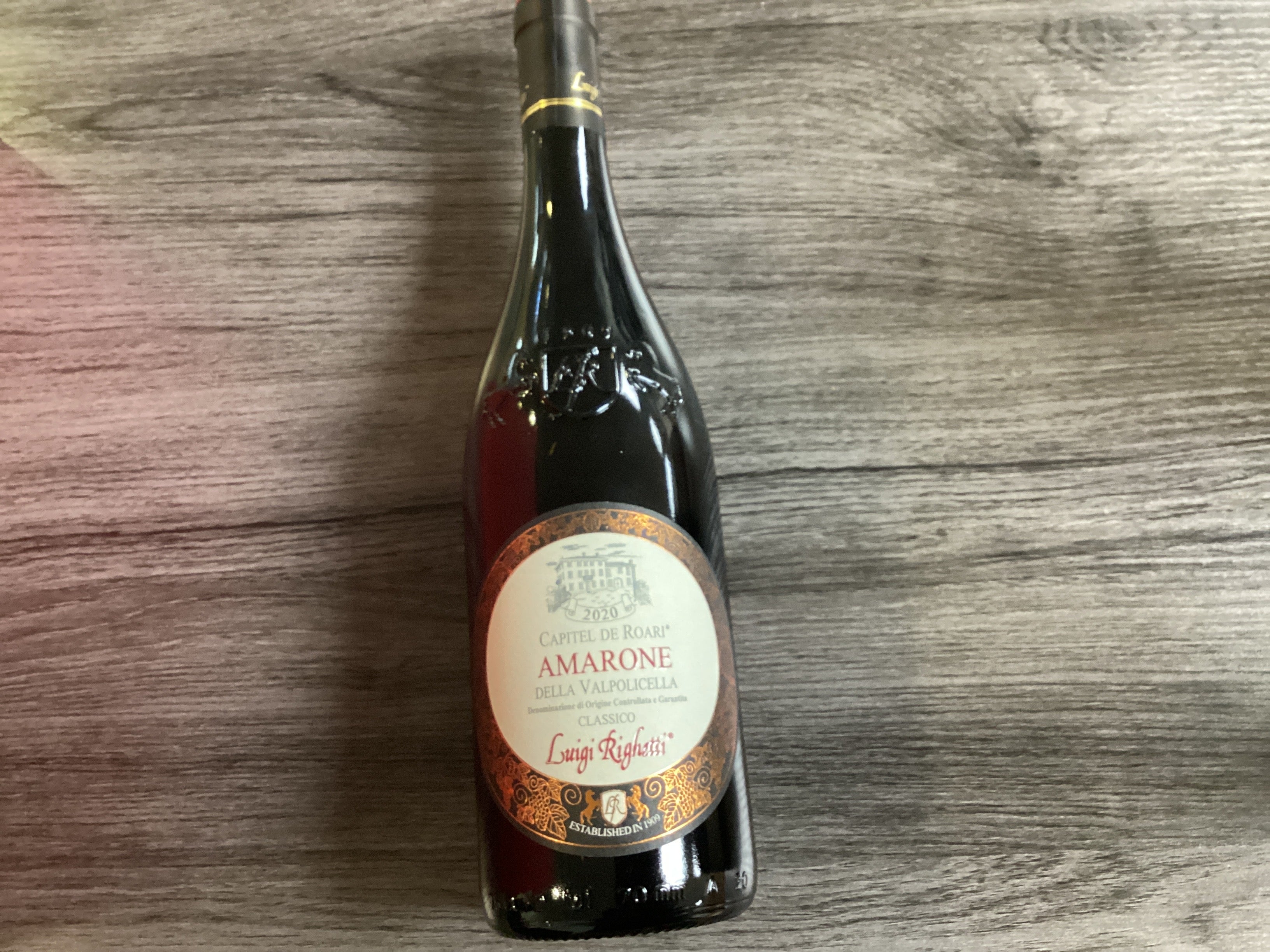 Luigi Righetti Amarone Della Valpolicella Classico 2020