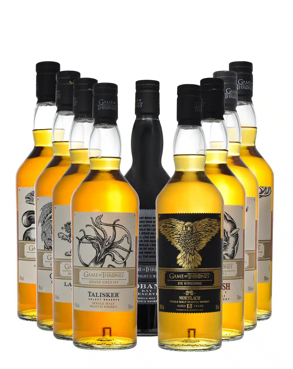 Game of Thrones Series Single Malt Scotch Whisky Complete Collection Set (9 Bottles)