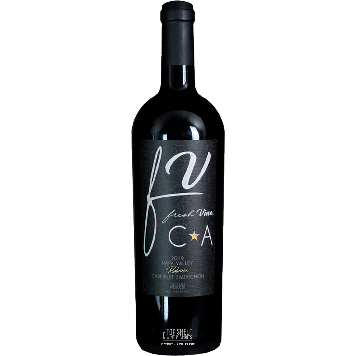 Fresh Vine Napa Valley Reserve Cabernet Sauvignon 2019 750 ml bottle on a white background