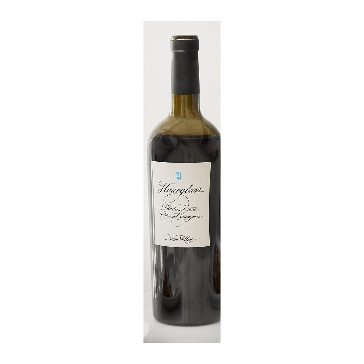 Hourglass Blueline Estate Cabernet Sauvignon 2010 magnum bottle on a white background