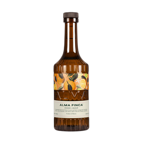 Alma Finca Orange Liqueur 750 ml bottle on a transparent background