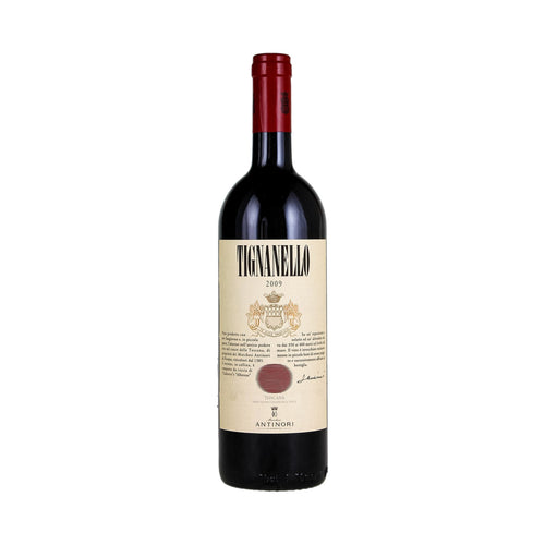 Antinori Tignanello 2021 Toscana red wine bottle on a white background
