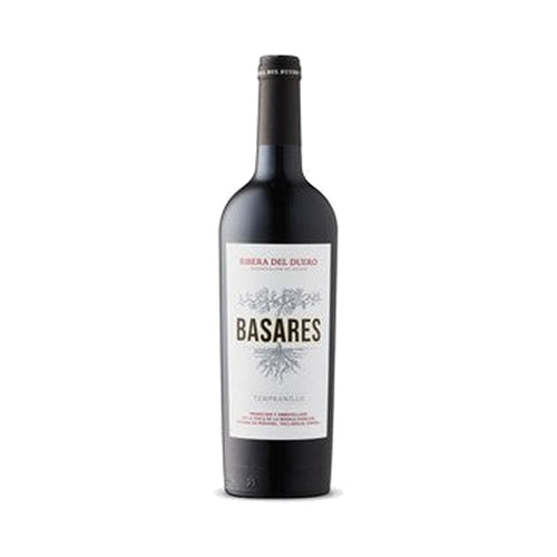 Basares Ribera del Duero 2019 red wine bottle on a white background