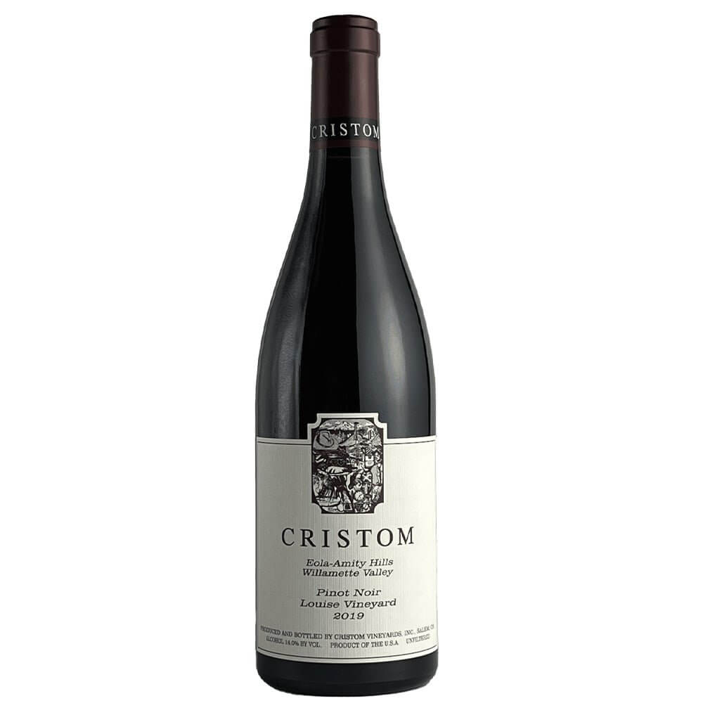 Cristom Louise Vineyard Pinot Noir 2019 bottle on a white background