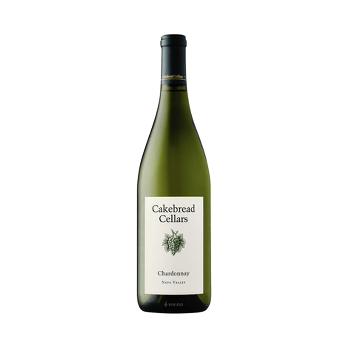 Cakebread Cellars Chardonnay bottle on a white background