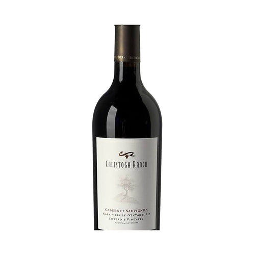 Calistoga Ranch Sortero's Vineyard Cabernet Sauvignon 2017 bottle on a white background