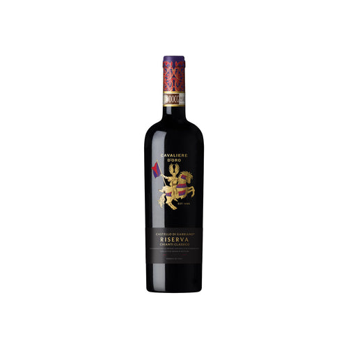 Castello di Gabbiano Chianti Classico Cavaliere d'Oro Riserva 2017 bottle on a white background