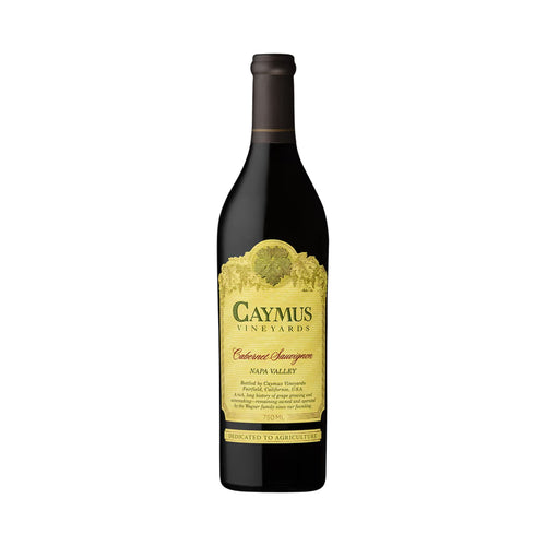 Caymus Napa Valley Cabernet Sauvignon bottle on a white background