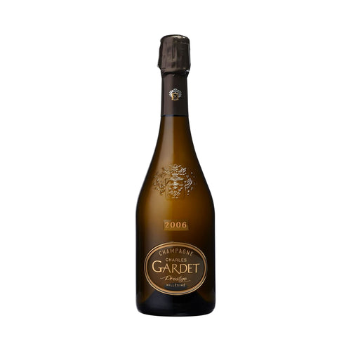 Champagne Gardet Cuvee Charles Premier Cru 2006 bottle on a white background
