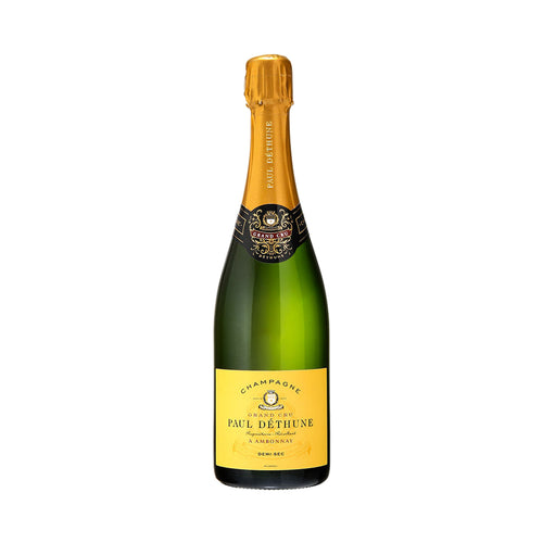 Champagne Paul Dethune Grand Cru bottle on a white background
