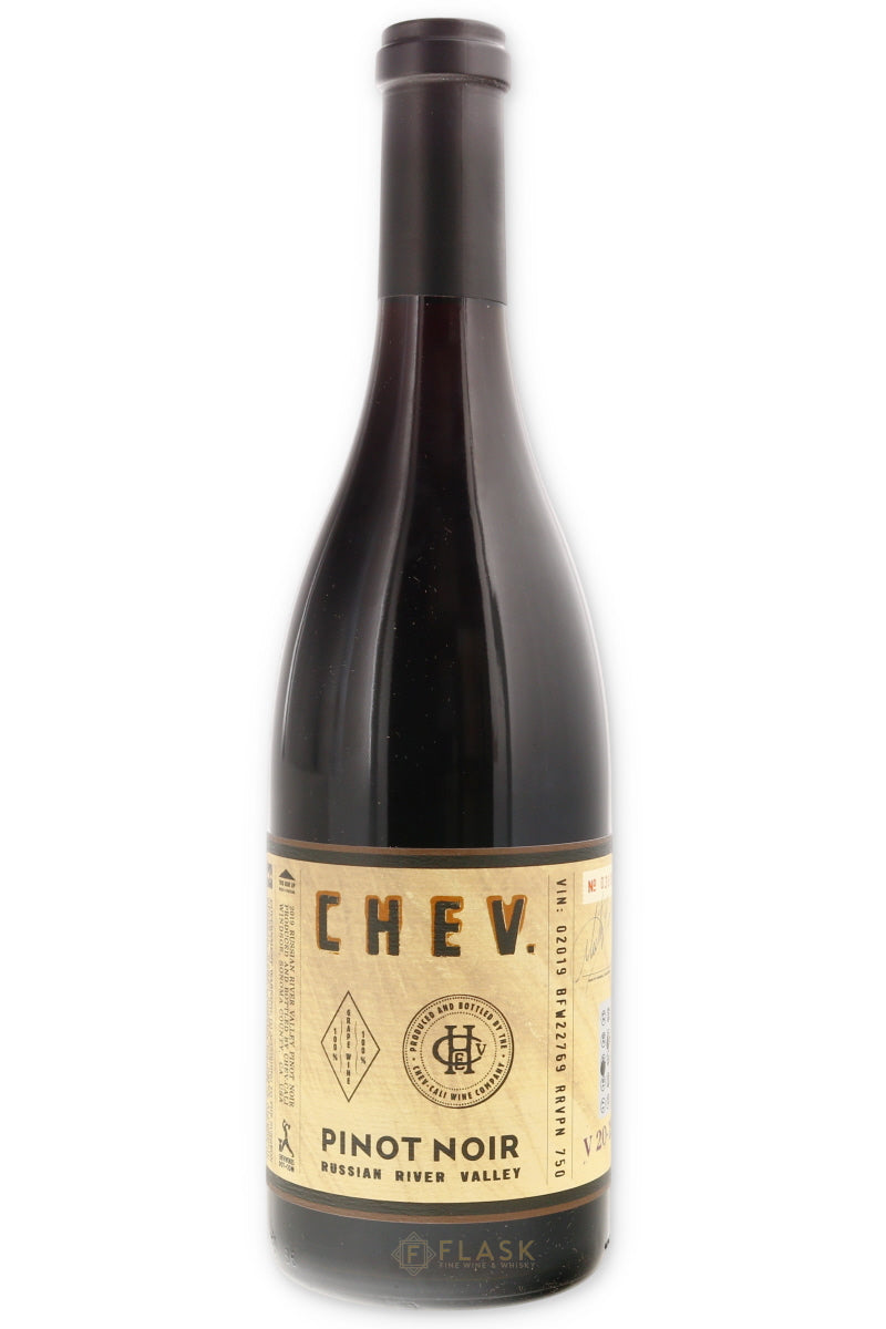 CHEV Russian River Valley Pinot Noir bottle on a white background
