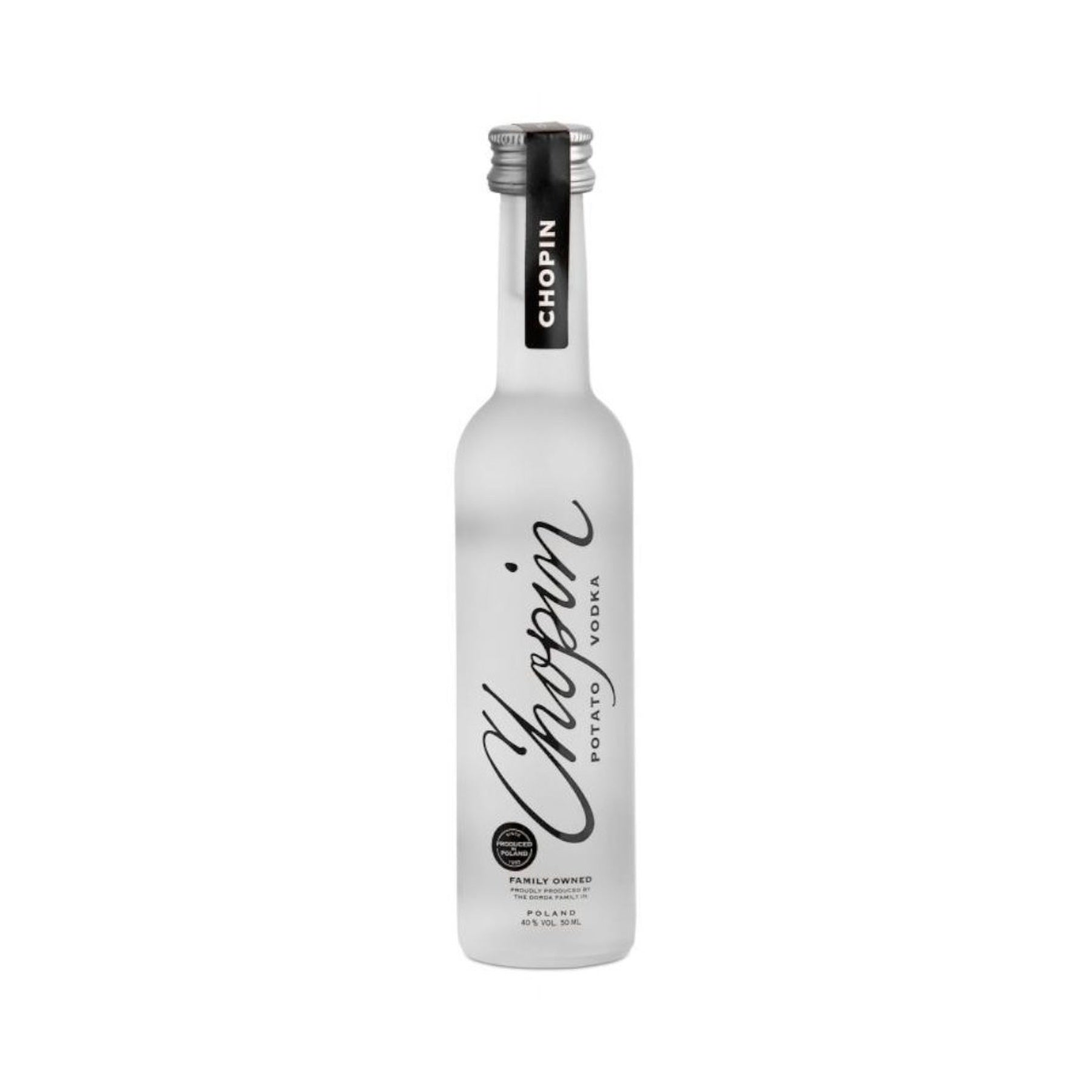 Chopin Potato Vodka 50ml bottle on a white background
