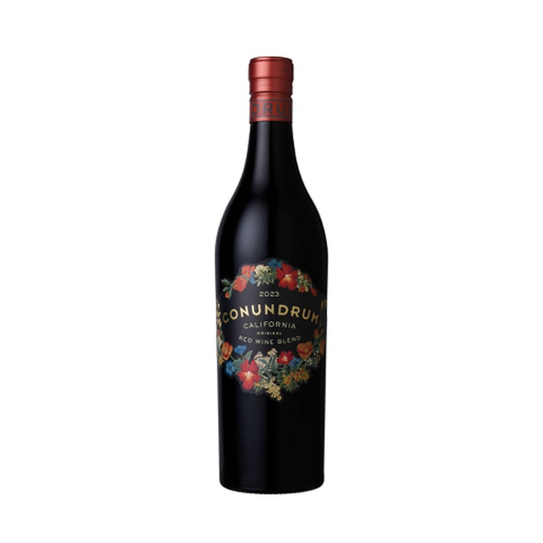 Conundrum California Red Blend 2023 750ml bottle on a white background