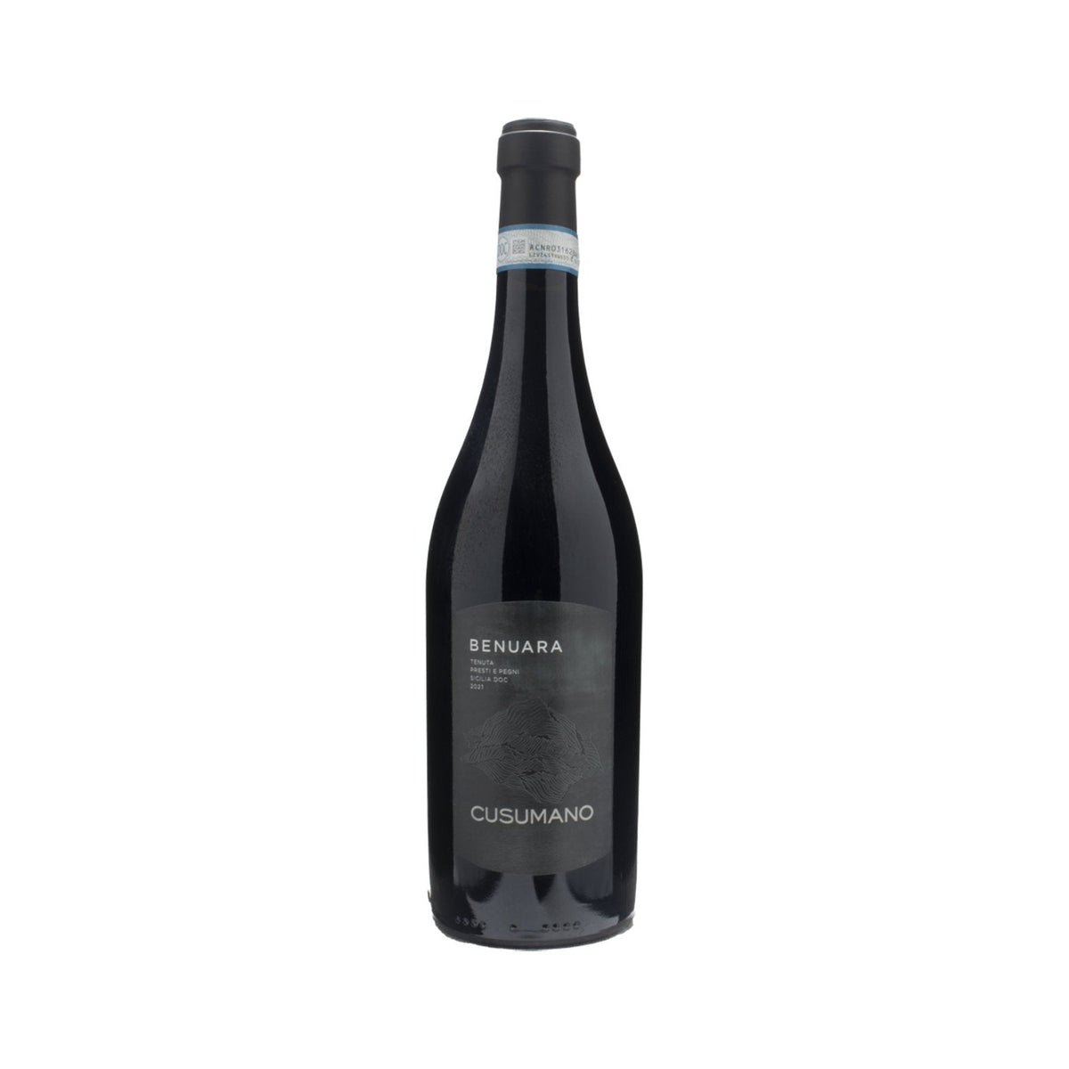 Cusumano Benuara Sicilia 2021 750ml bottle on a white background