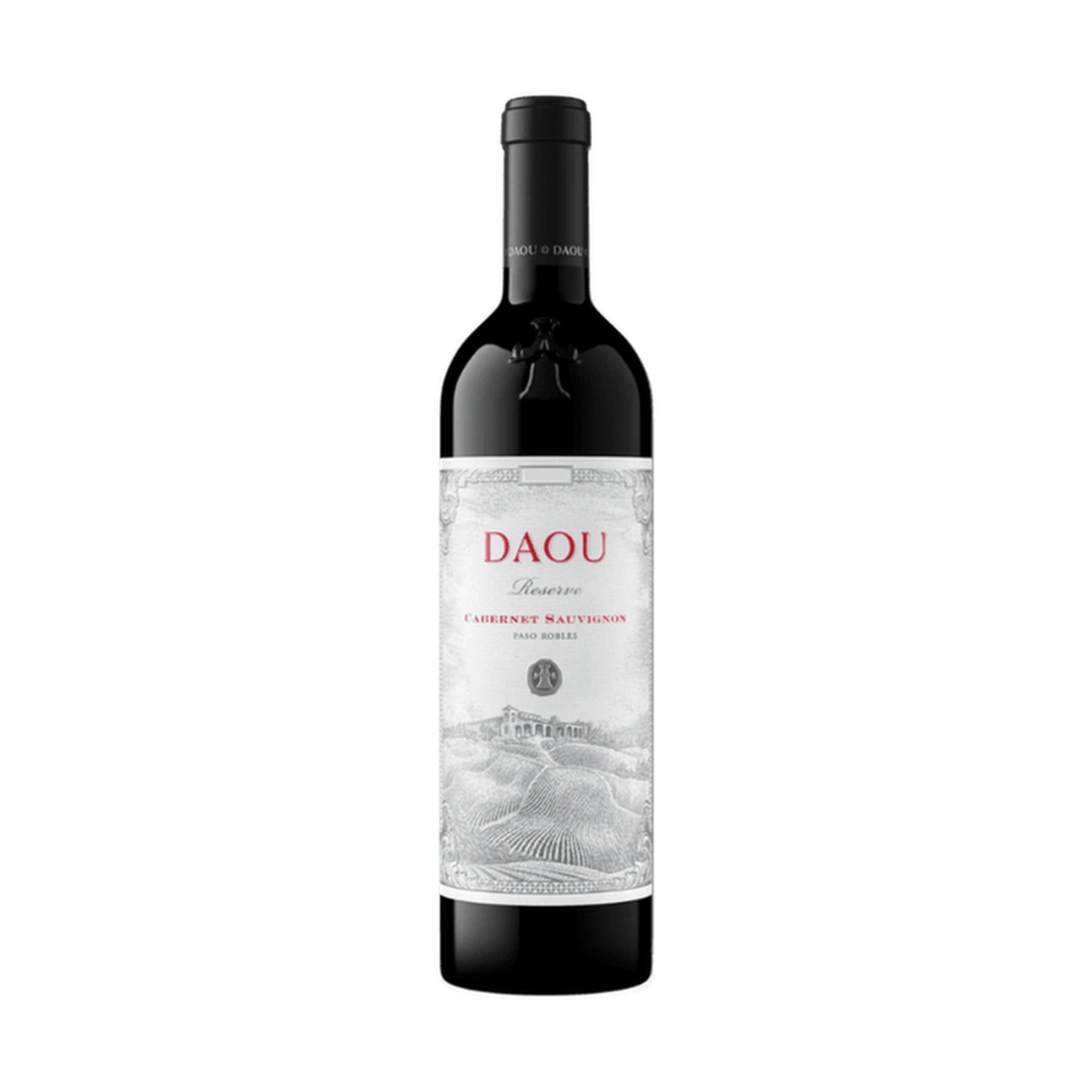 DAOU Reserve Cabernet Sauvignon 2023 bottle on a white background
