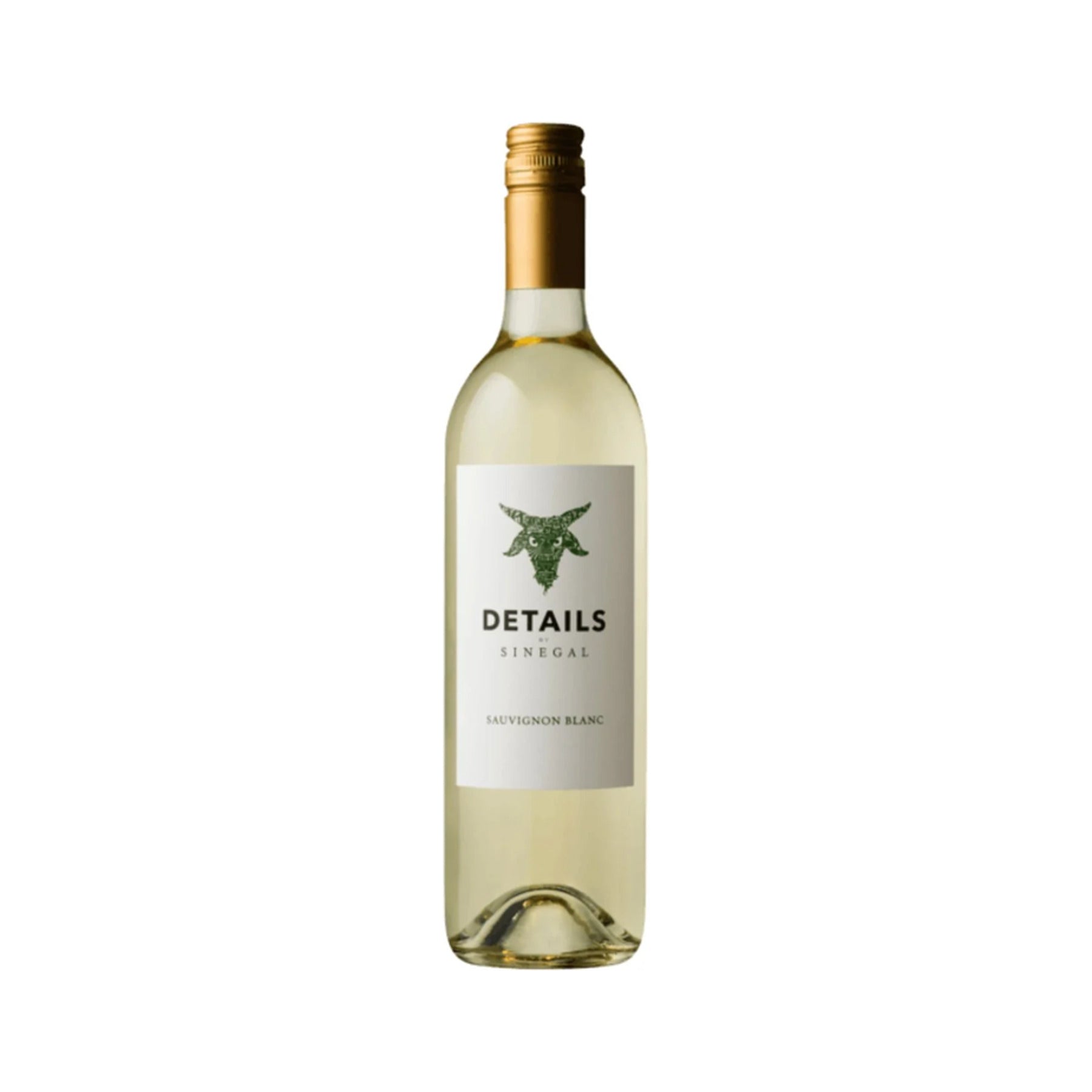 Details by Sinegal Sauvignon Blanc 2023 bottle on a white background