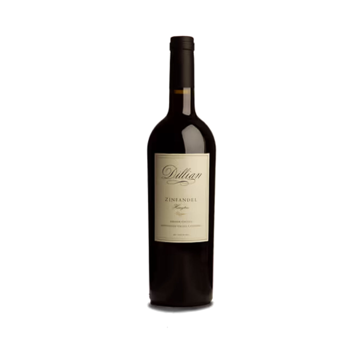 Dillian Hangtree Zinfandel Amador County 2022 bottle on a white background