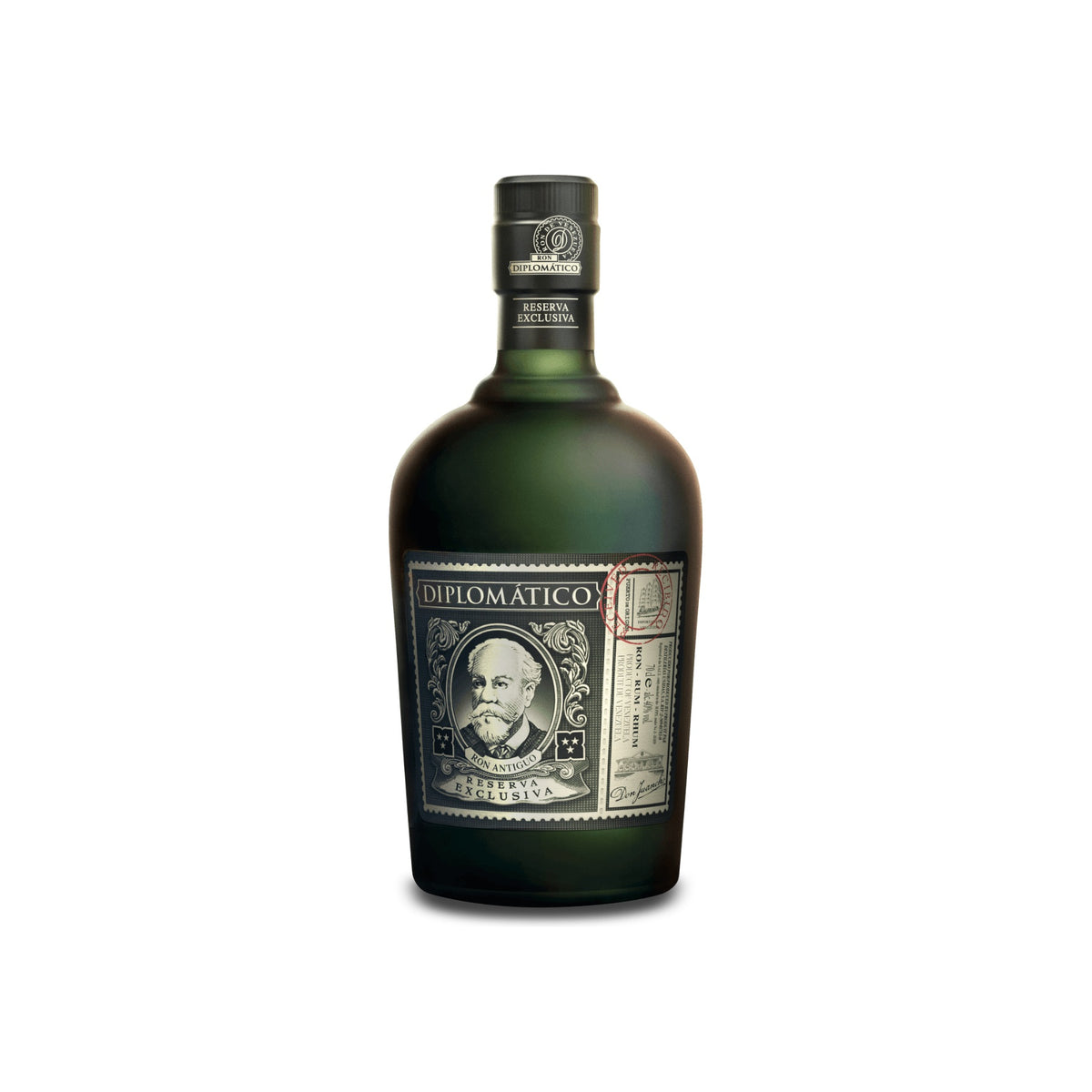 Diplomatico Reserva Exclusiva rum 750ml bottle on a white background