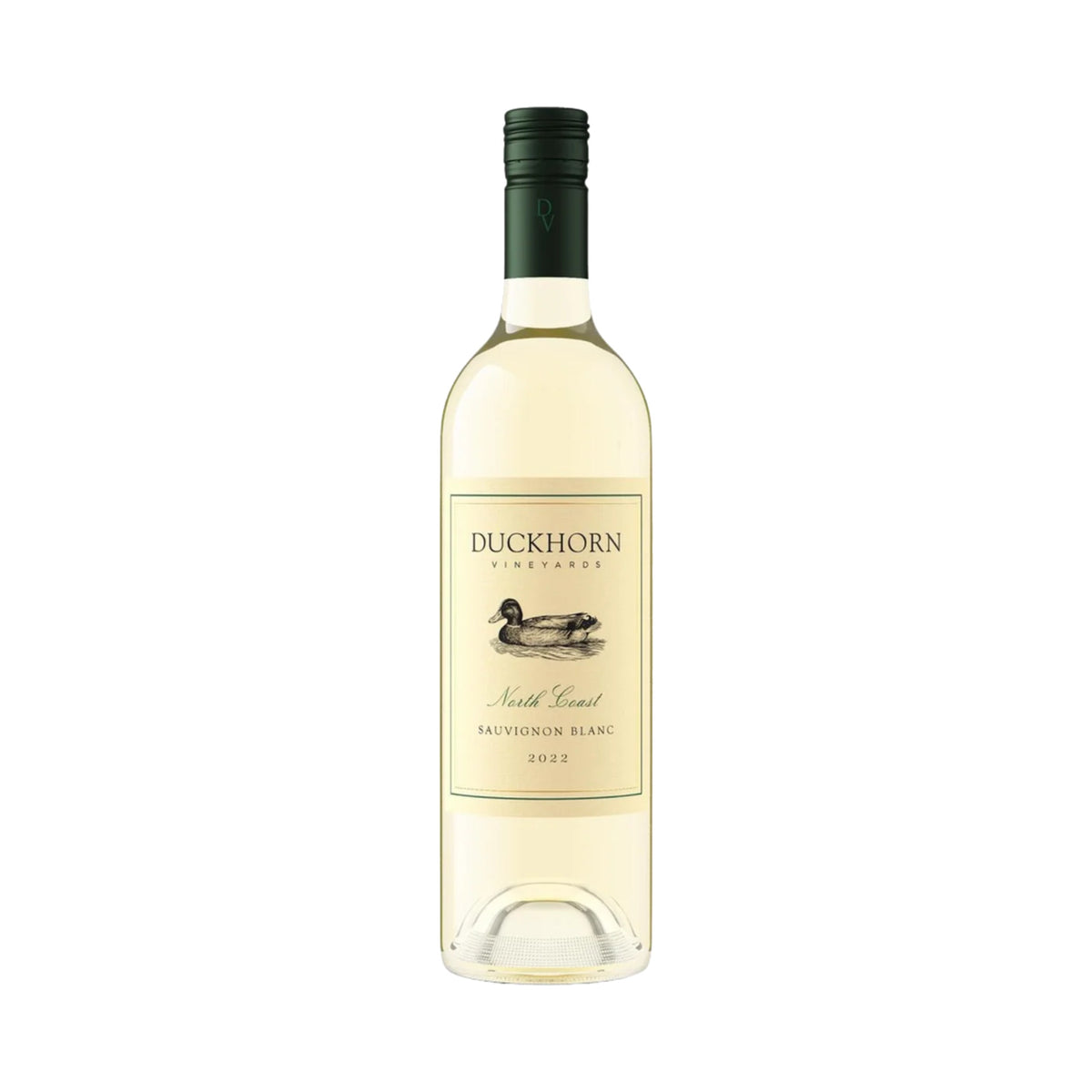 Duckhorn Sauvignon Blanc half bottle on a white background