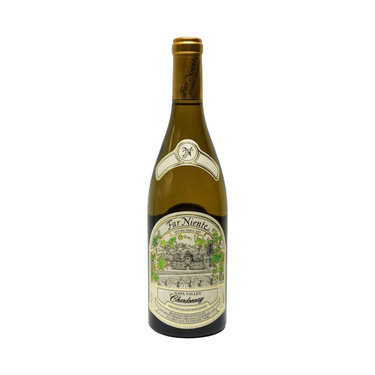 Far Niente Napa Valley Chardonnay 2023 bottle on a white background