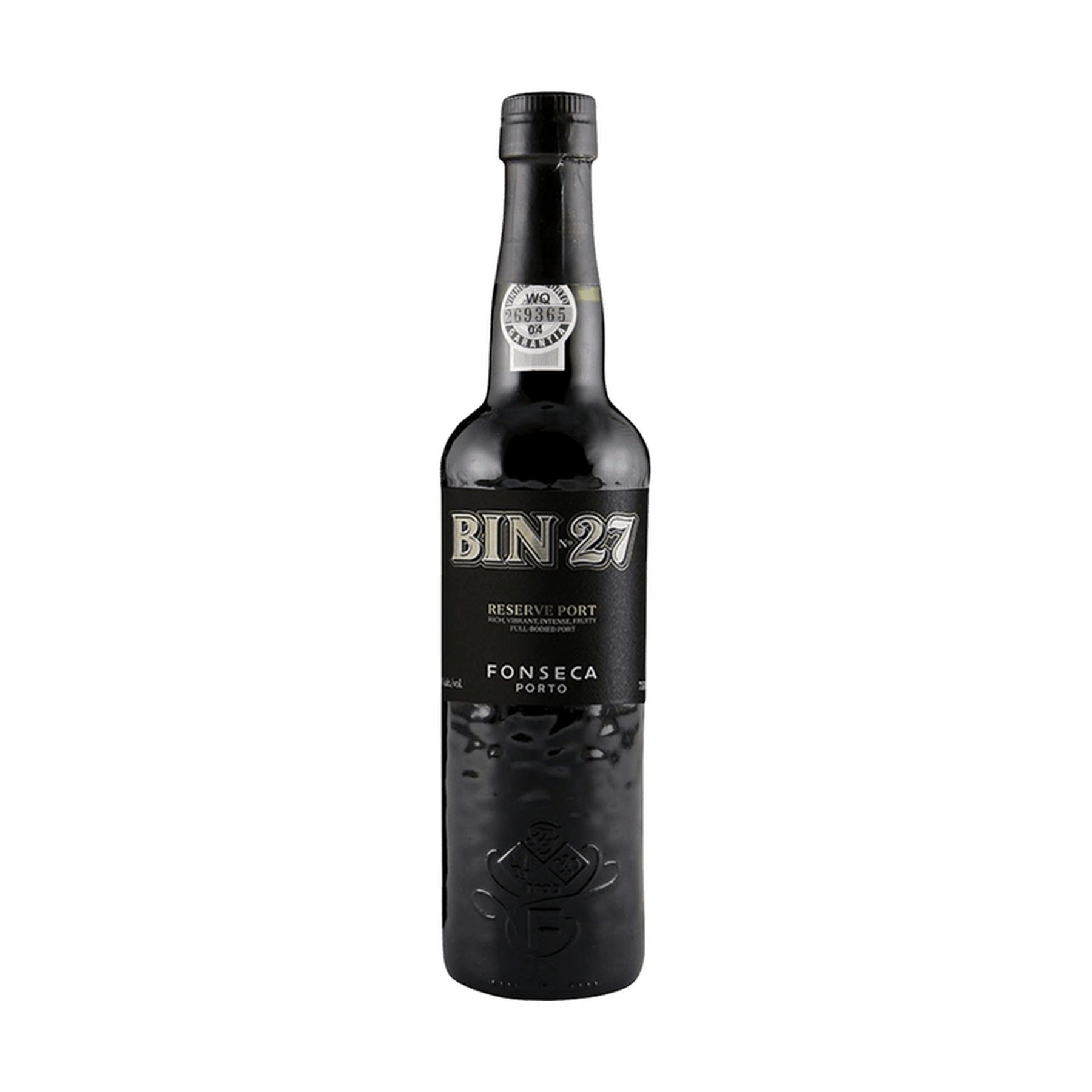 Fonseca Bin 27 Reserve Port 750ml bottle on a white background
