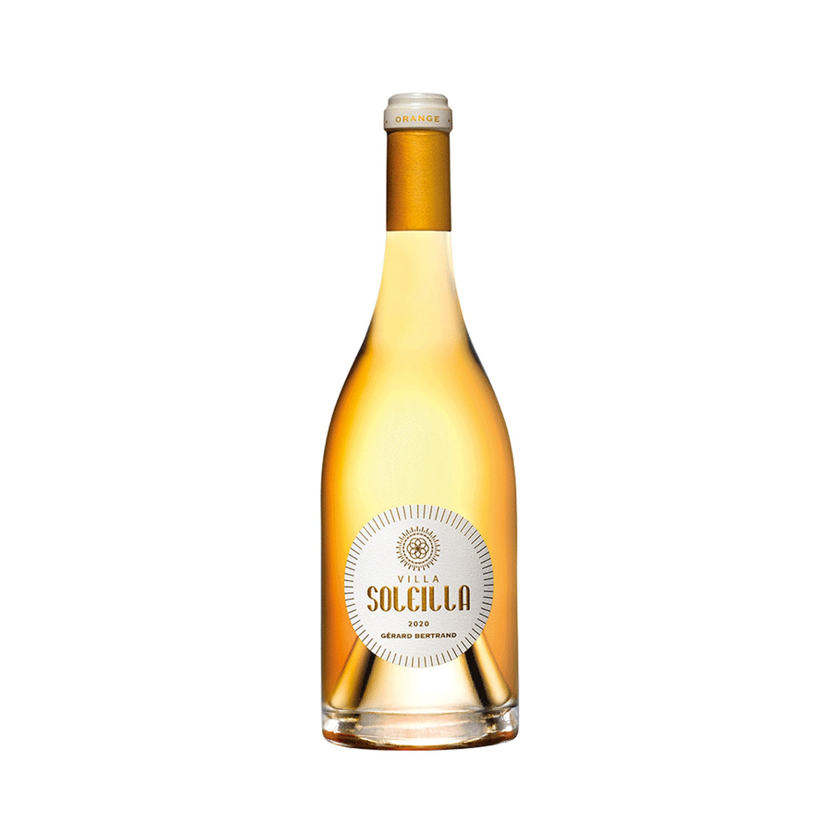 Gerard Bertrand Villa Soleilla Orange Wine 2020 750ml bottle on a white background
