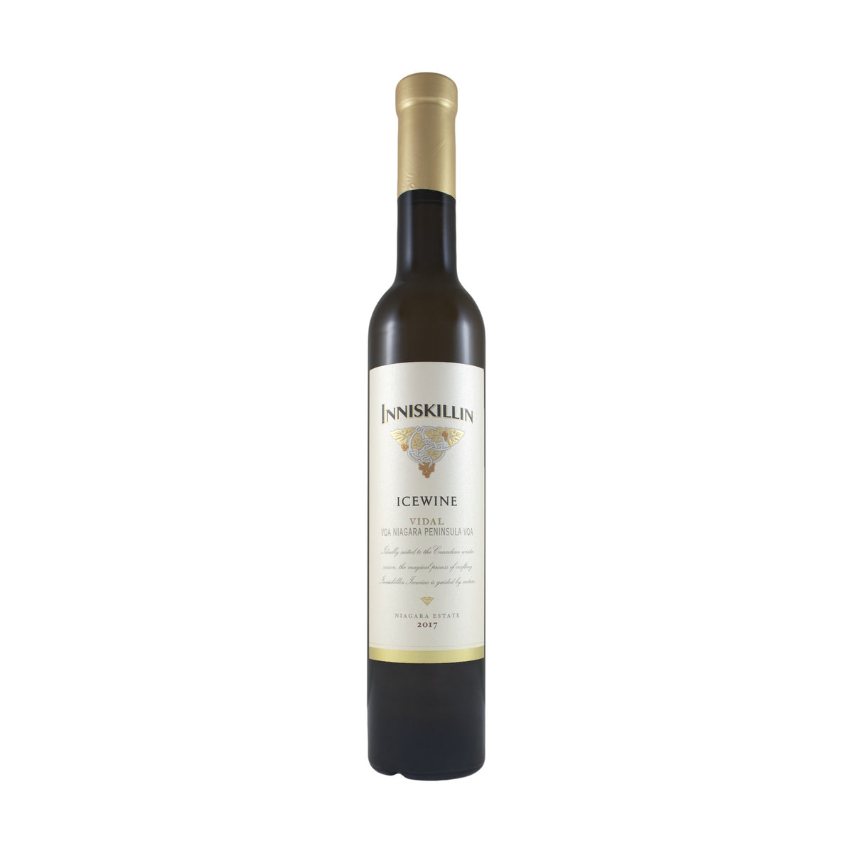 Inniskillin Niagara Estate Vidal Icewine 2017 375ml bottle on a white background