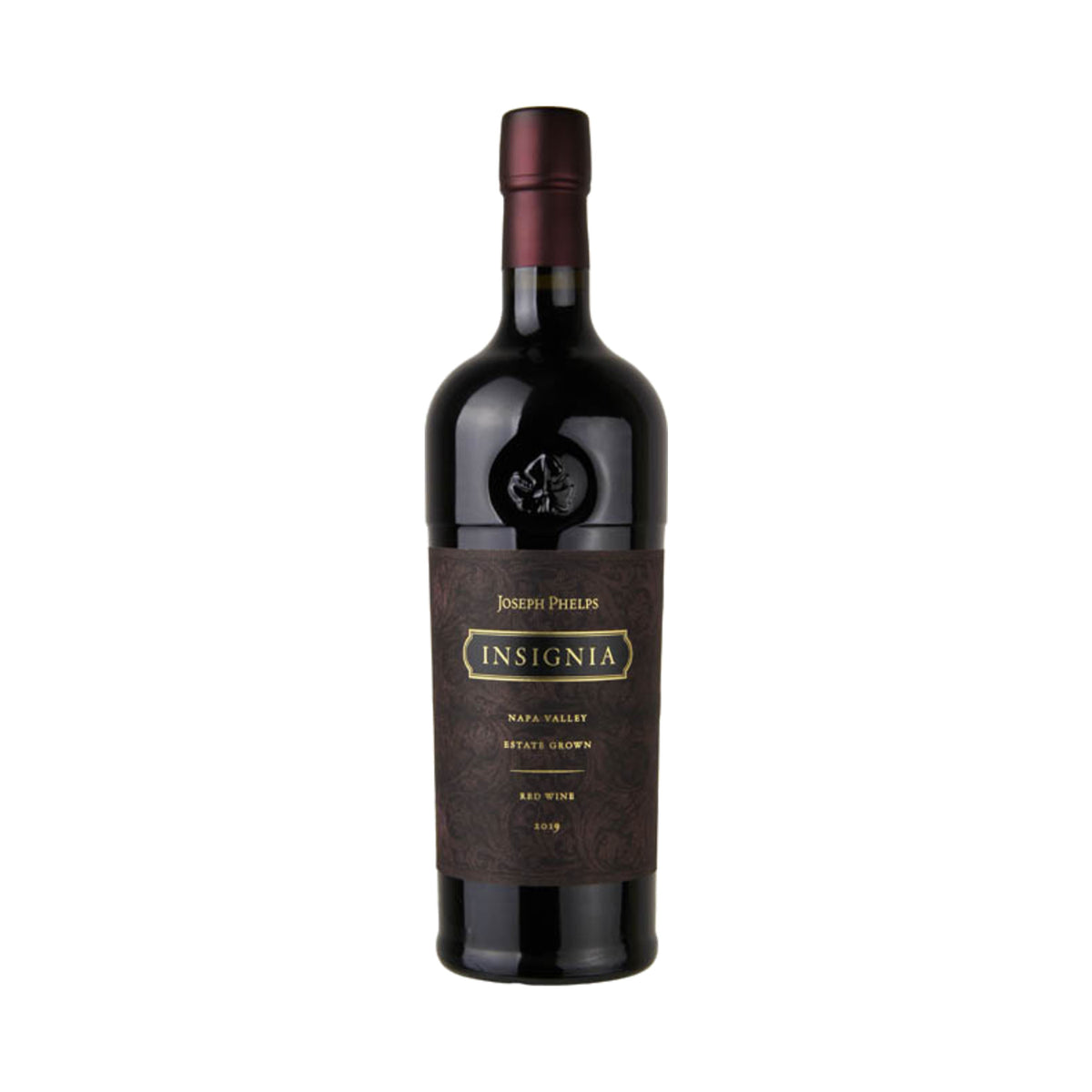 Joseph Phelps Insignia bottle on a white background