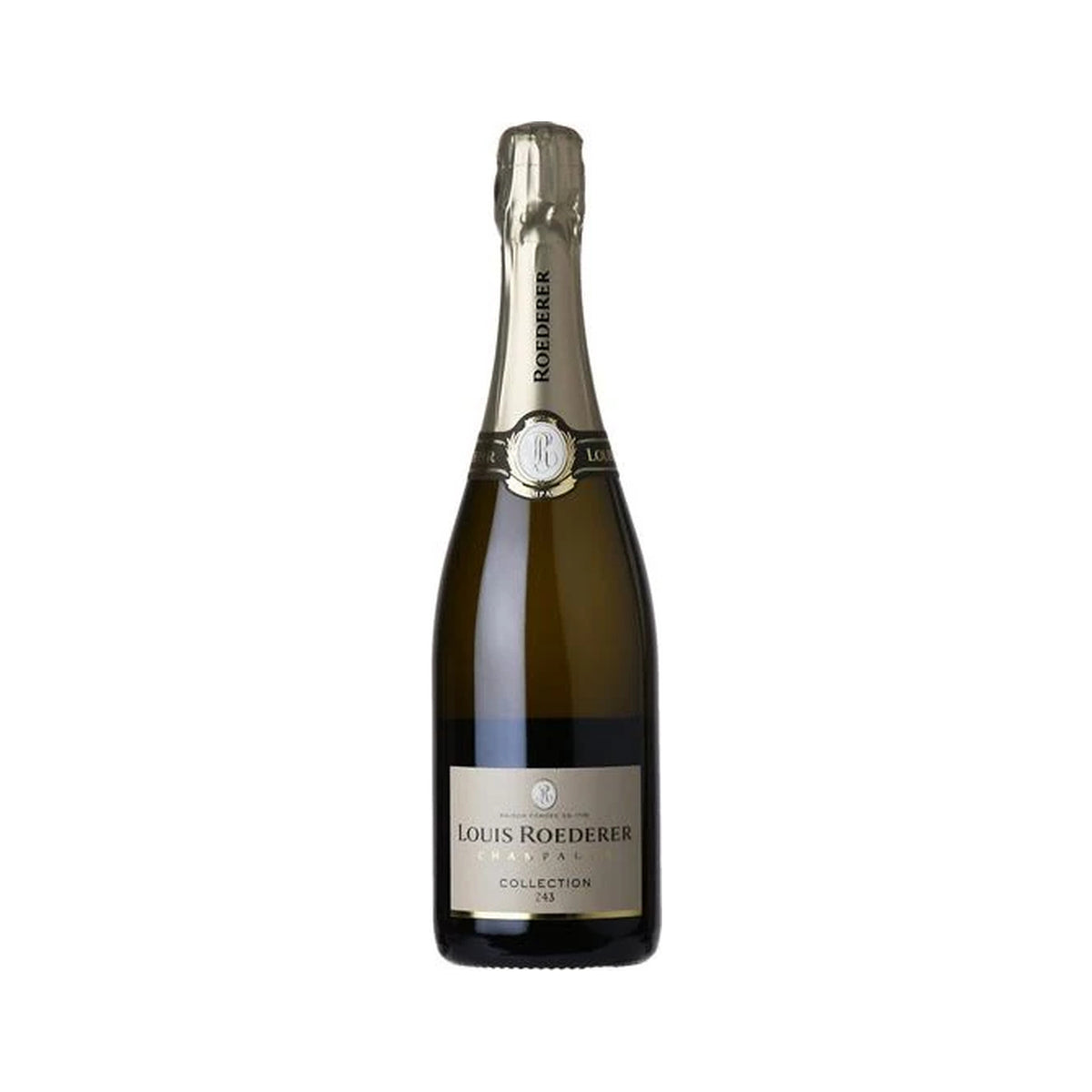 Louis Roederer Collection 243 Champagne bottle on a white background