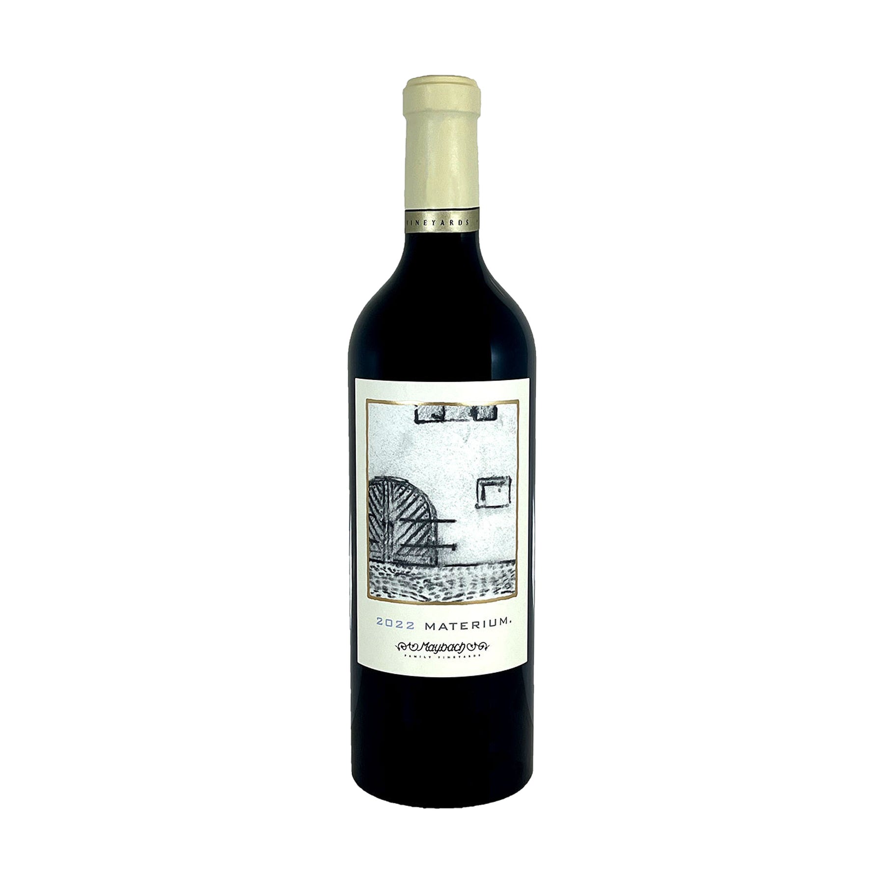 Maybach Family Vineyards Materium Oakville Cabernet Sauvignon 2022 bottle on a white background