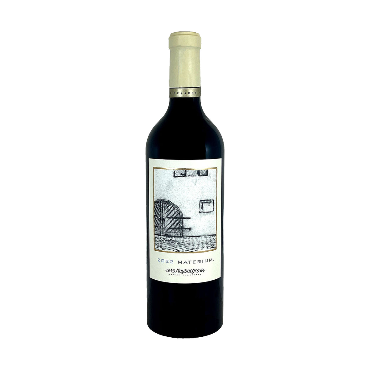 Maybach Materium Cabernet Sauvignon half bottle on a white background