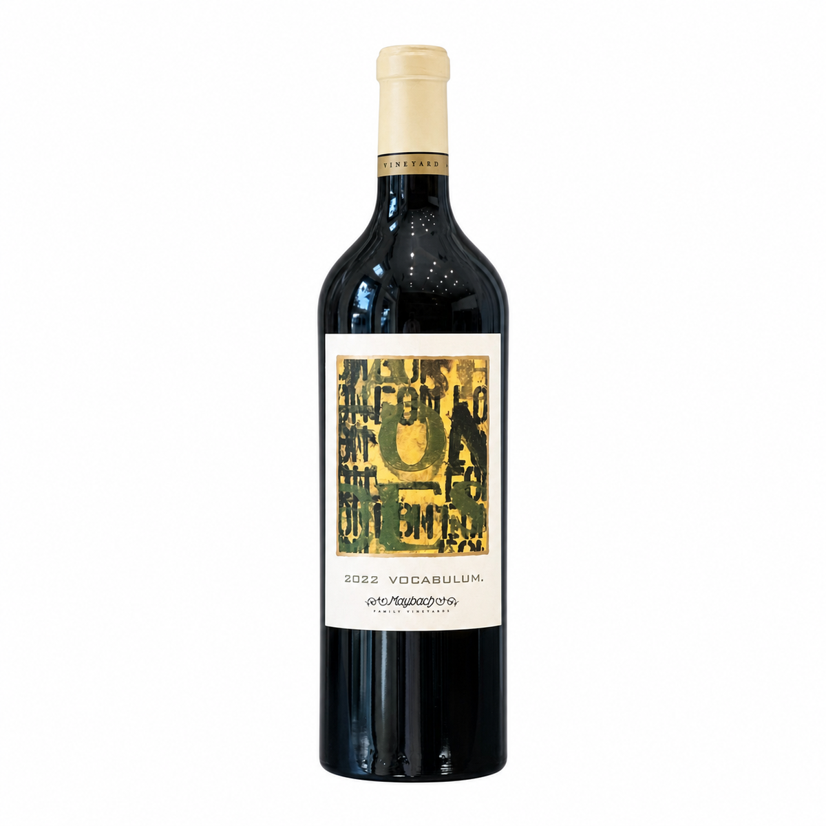 Maybach Family Vineyards Vocabulum Cabernet Sauvignon 2022 bottle on a white background