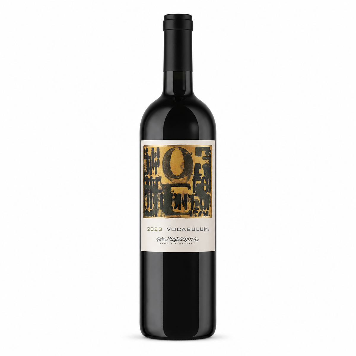 Maybach Family Vineyards Vocabulum Cabernet Sauvignon 2023 bottle on a white background
