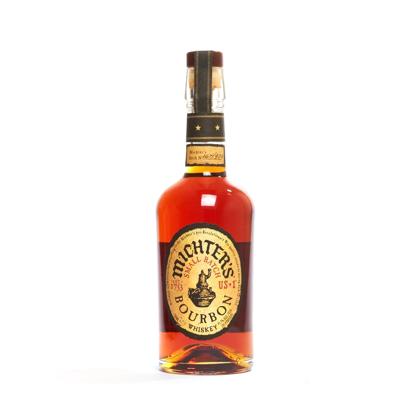Michter's US1 Small Batch Bourbon Whiskey 750ml bottle on a white background