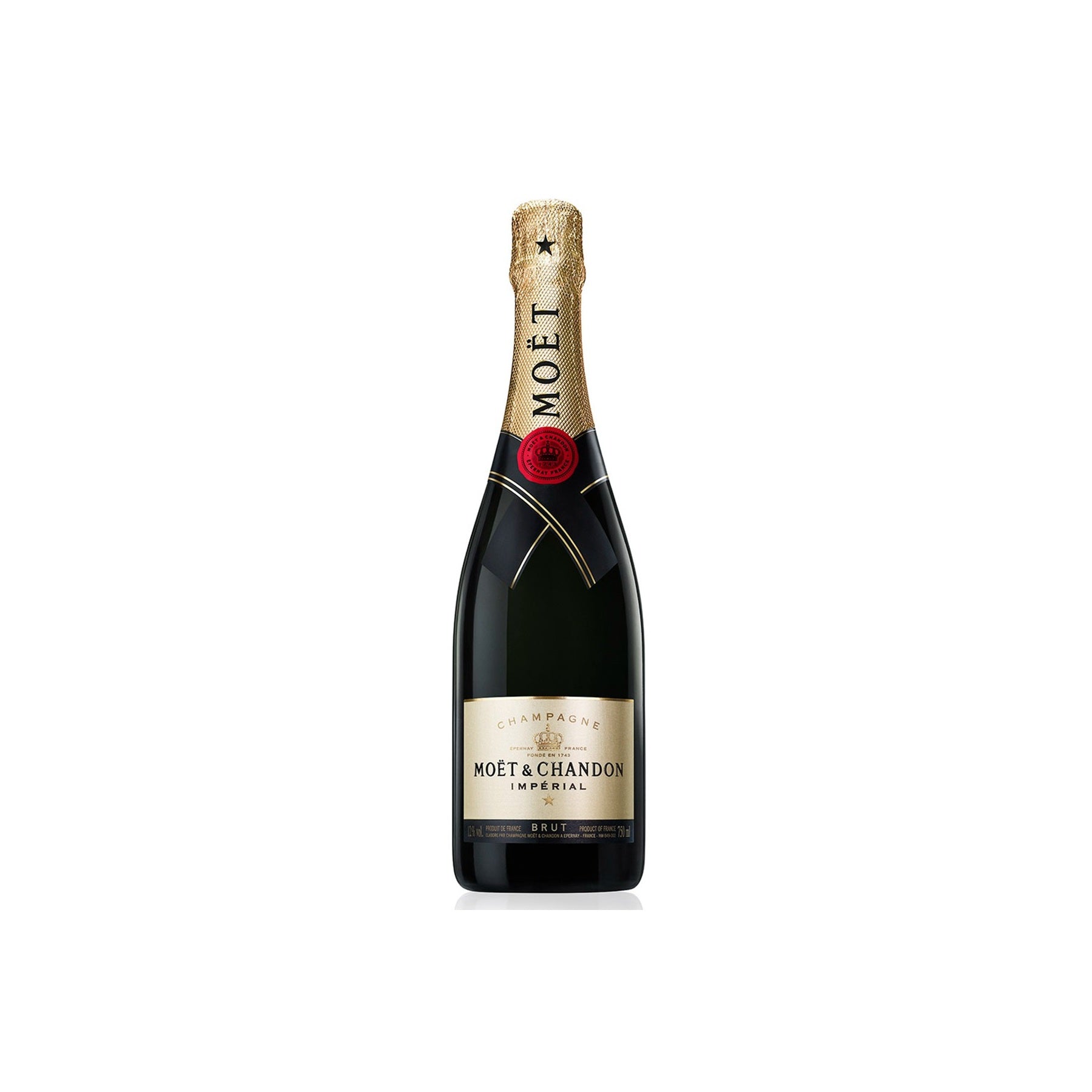 Moet & Chandon Imperial Brut 750ml bottle on a white background