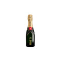 Moet & Chandon Imperial Brut Champagne 187ml mini bottle on a white background