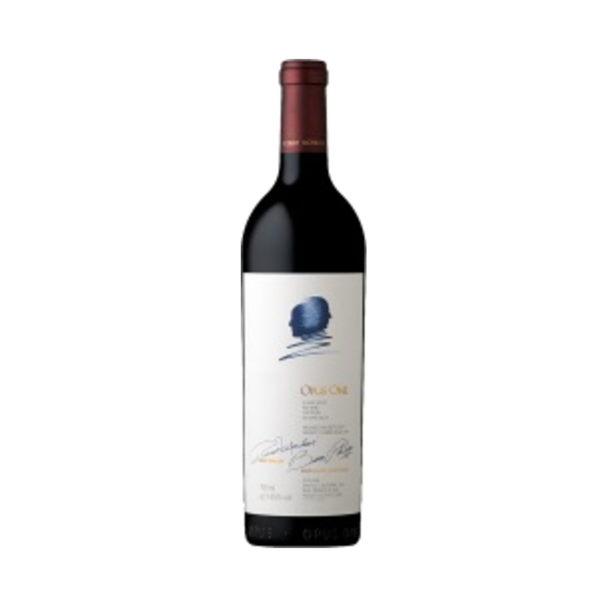 Opus One Napa Valley red wine 2015 bottle on a white background