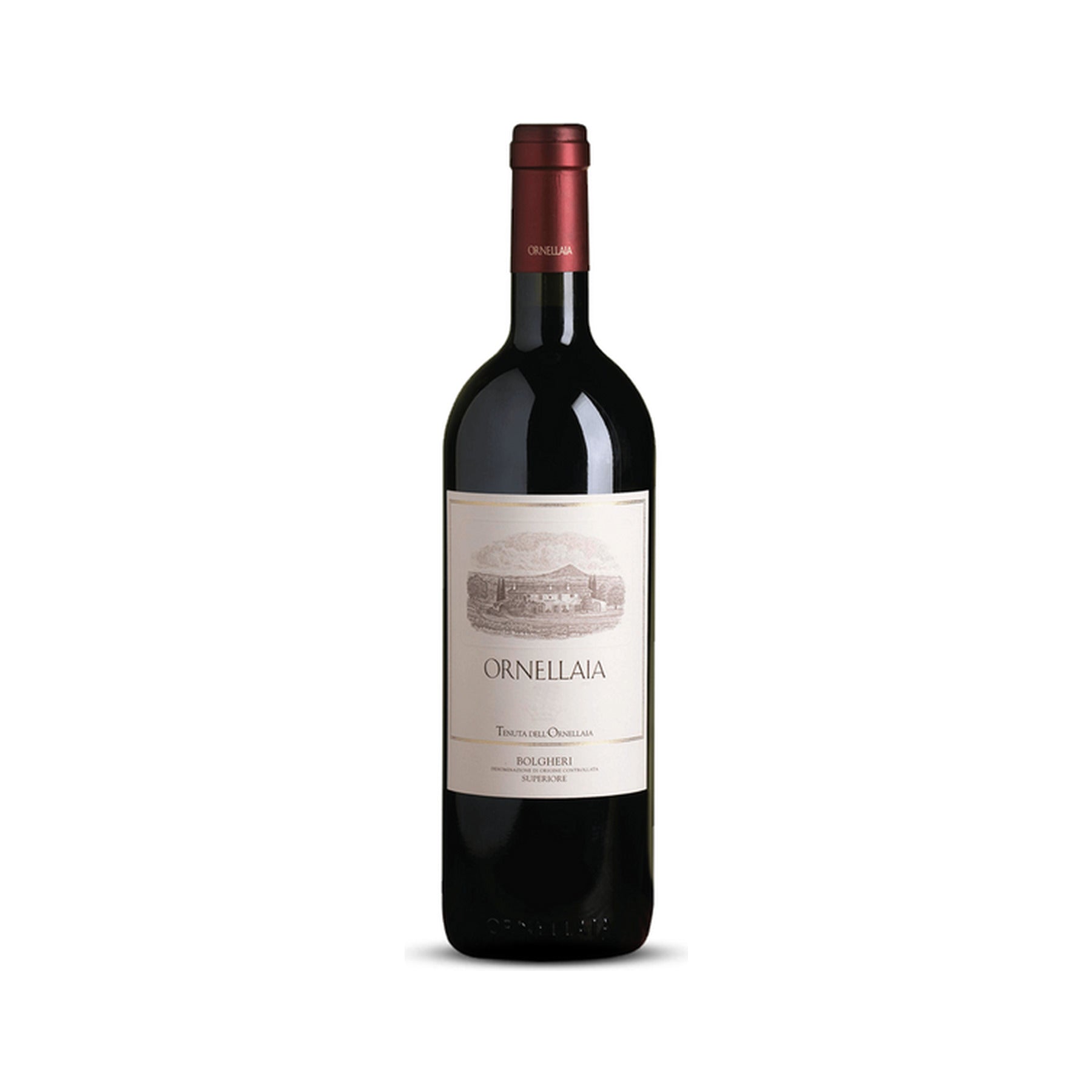 Ornellaia Bolgheri Superiore 2019 half-bottle on a white background
