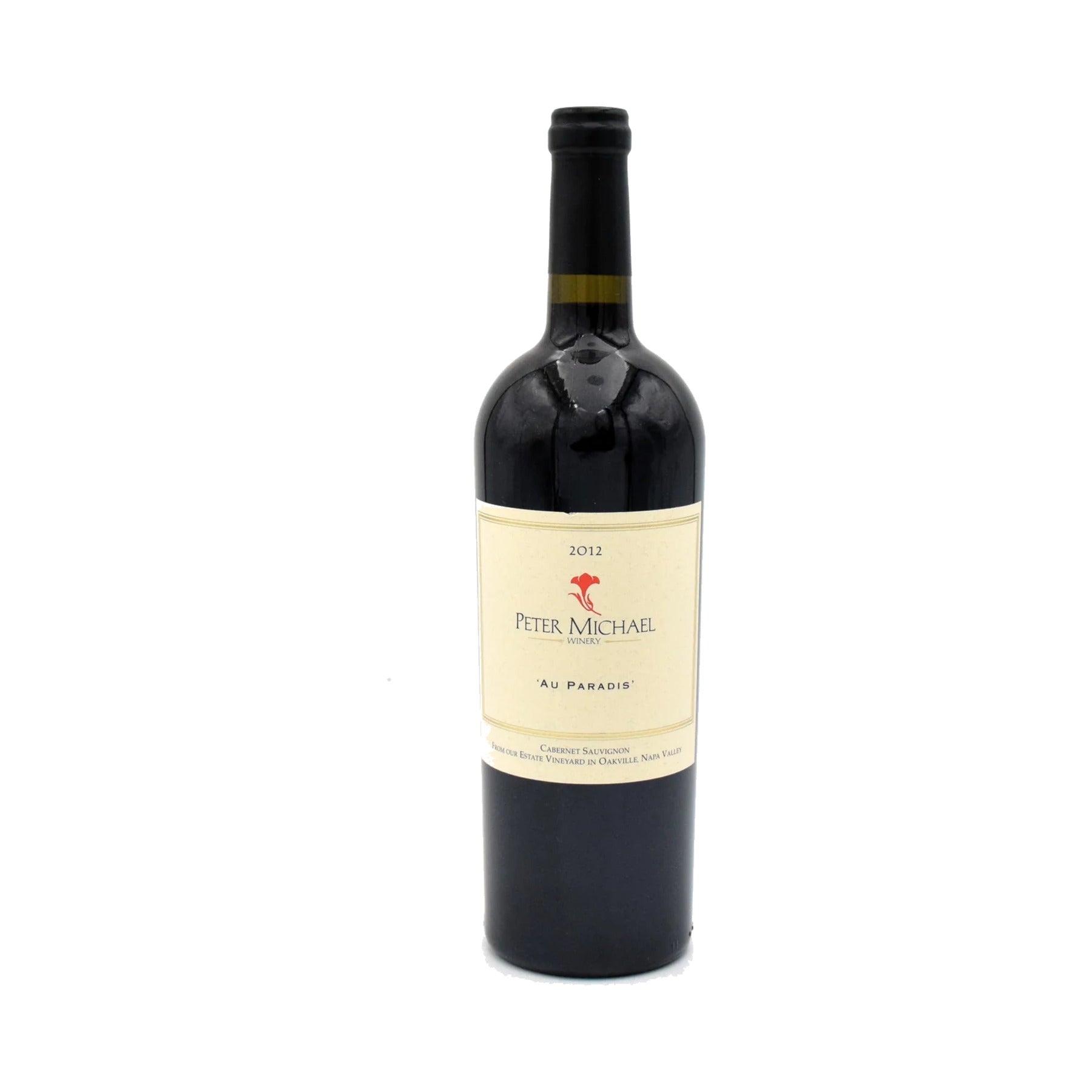 Peter Michael Au Paradis 2012 Cabernet Sauvignon bottle on a white background