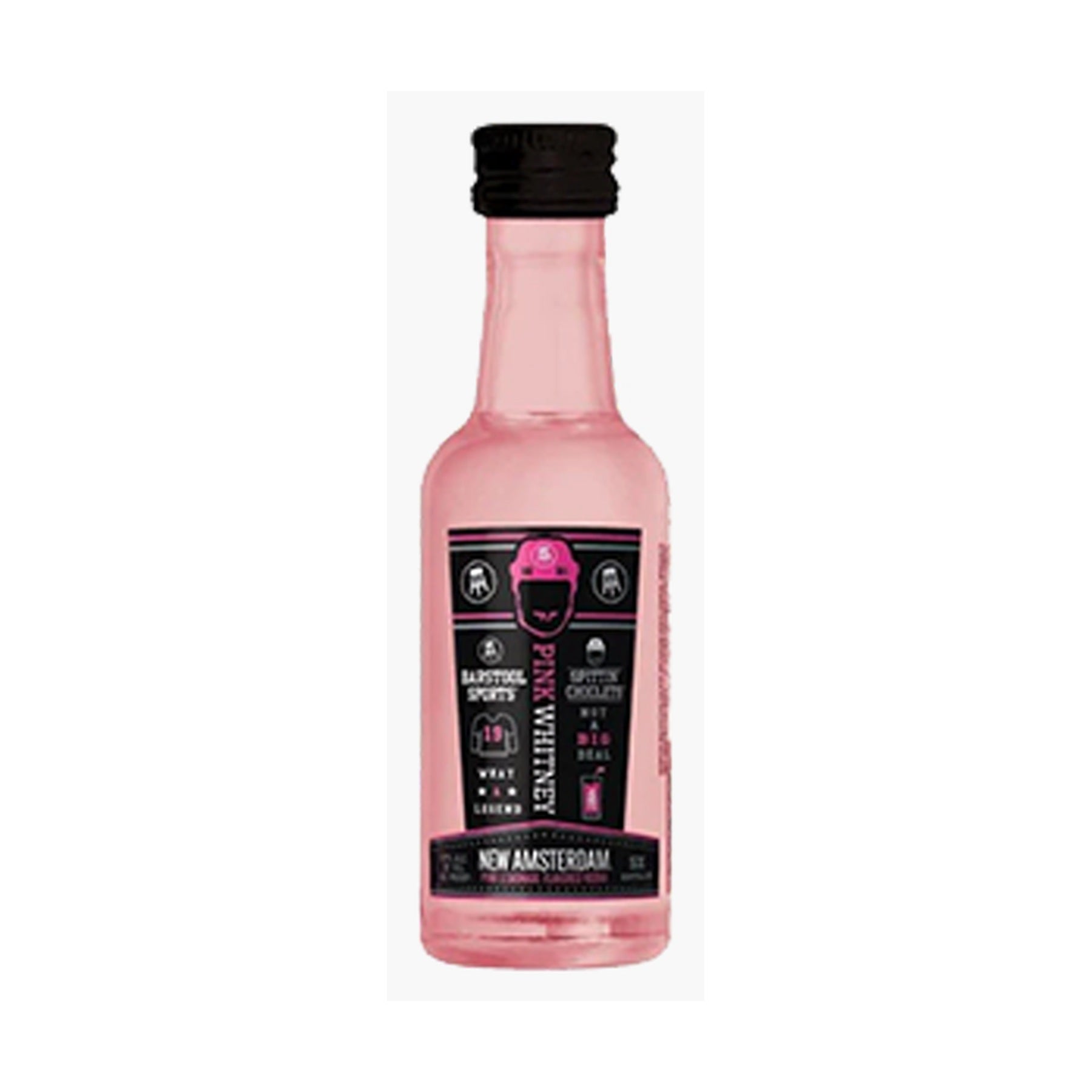 New Amsterdam Pink Whitney Vodka 50ml bottle on a white background