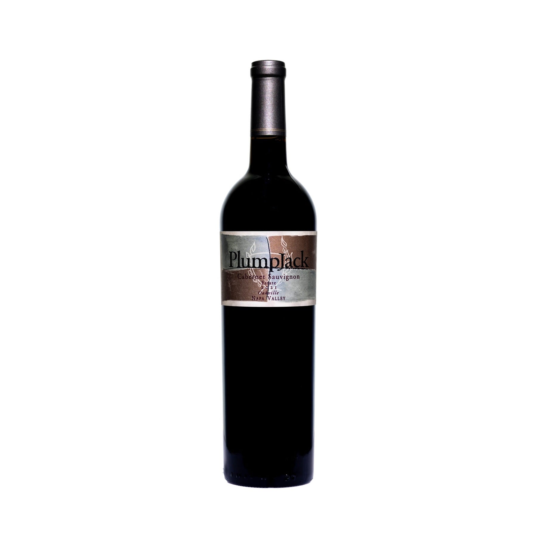 PlumpJack Estate Oakville Cabernet Sauvignon 2021 750ml bottle on a white background
