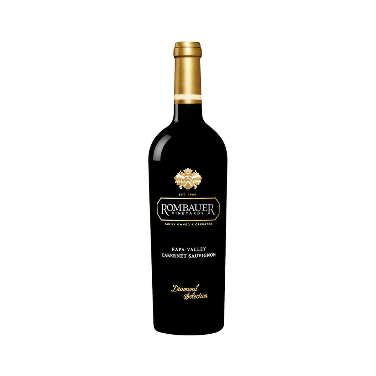 Rombauer Diamond Selection Cabernet Sauvignon 2017 750ml bottle on a white background