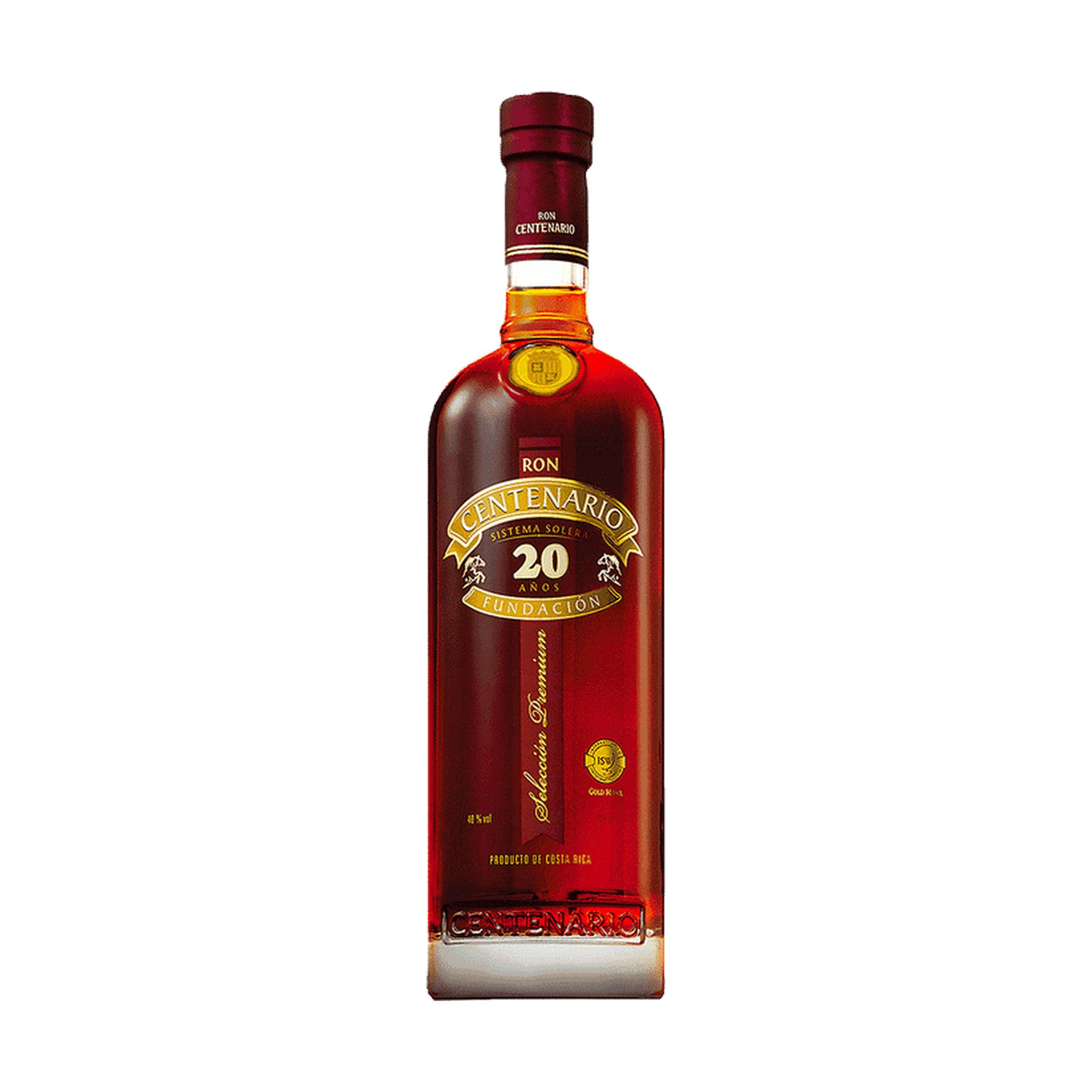 Ron Centenario Rum Single 20 Aniversario 750ml product on a white background