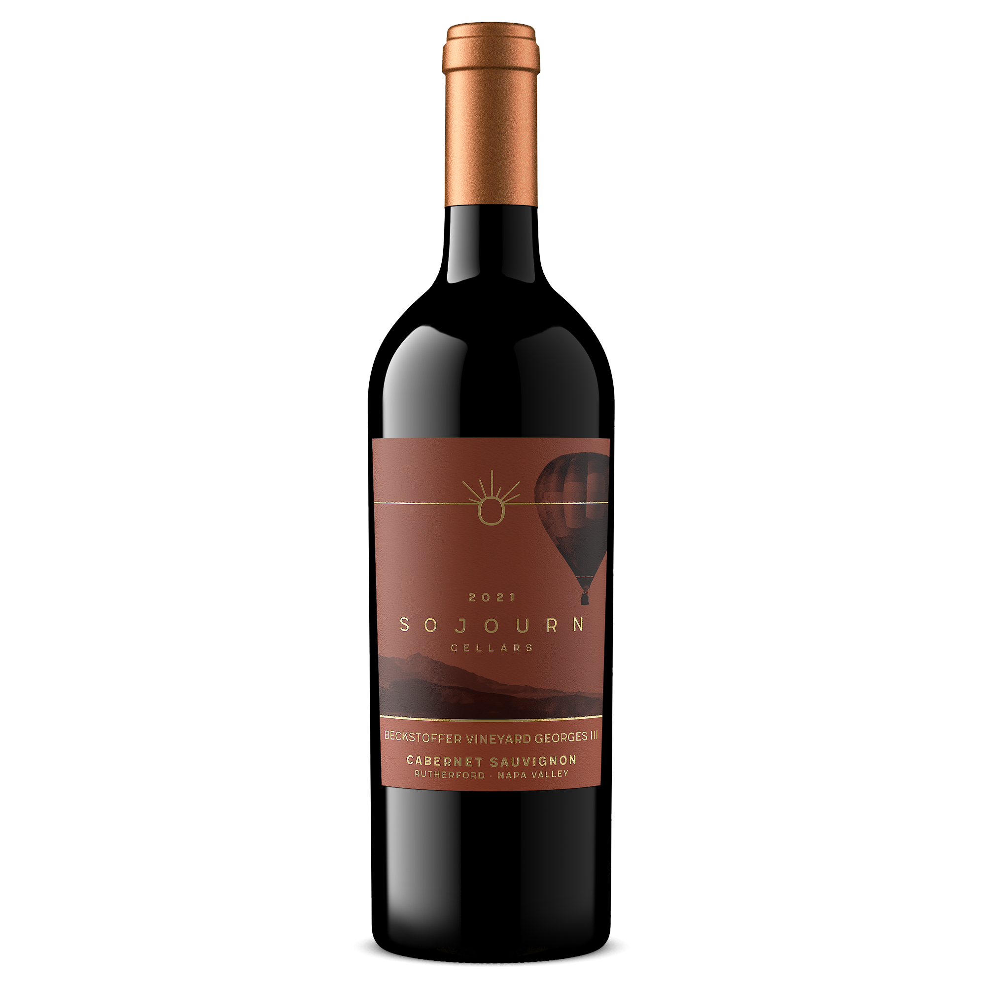 Sojourn Cellars Beckstoffer Vineyard Georges III Cabernet Sauvignon 2021 bottle on a transparent background