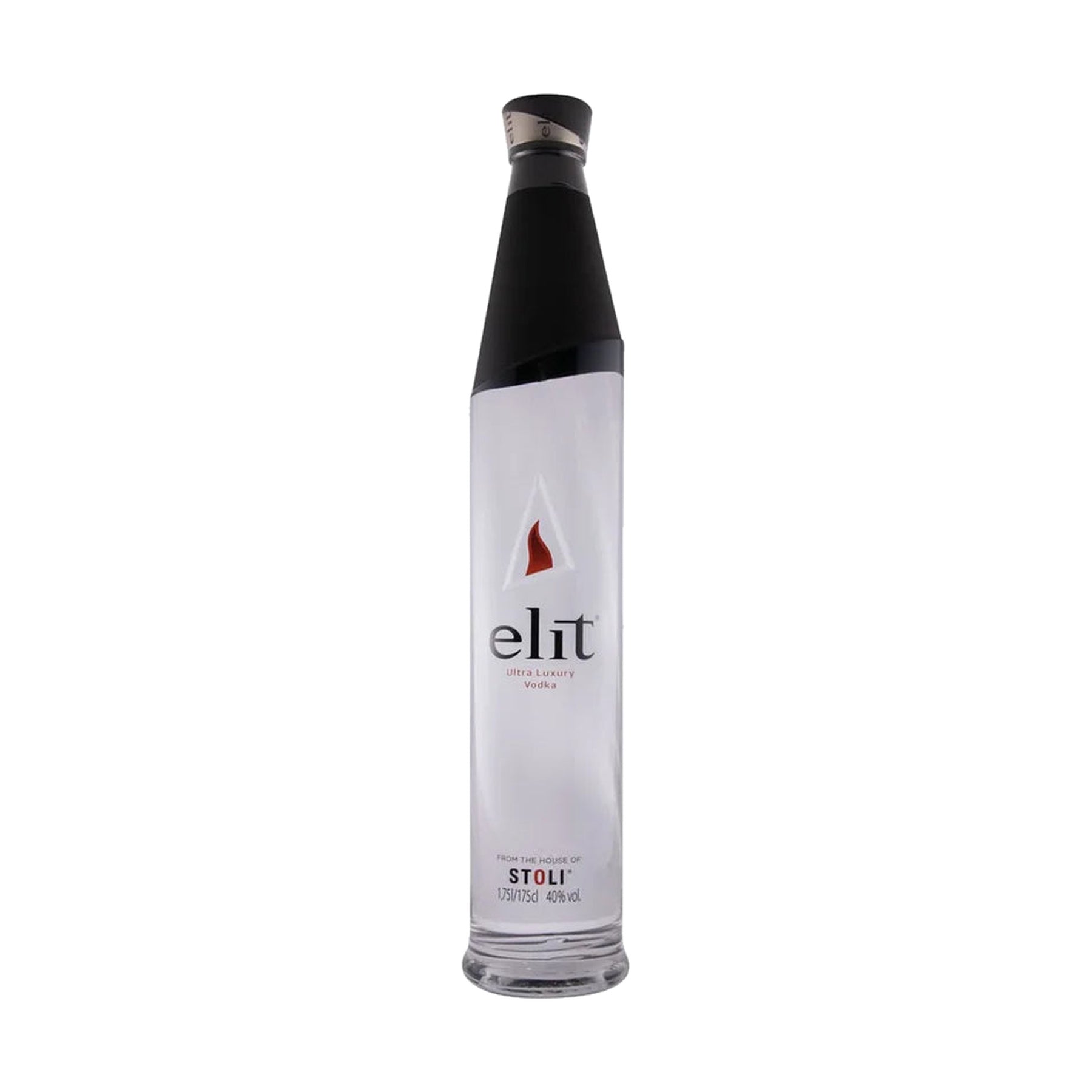 Stoli Elit Vodka 1.75 lts product on a white background
