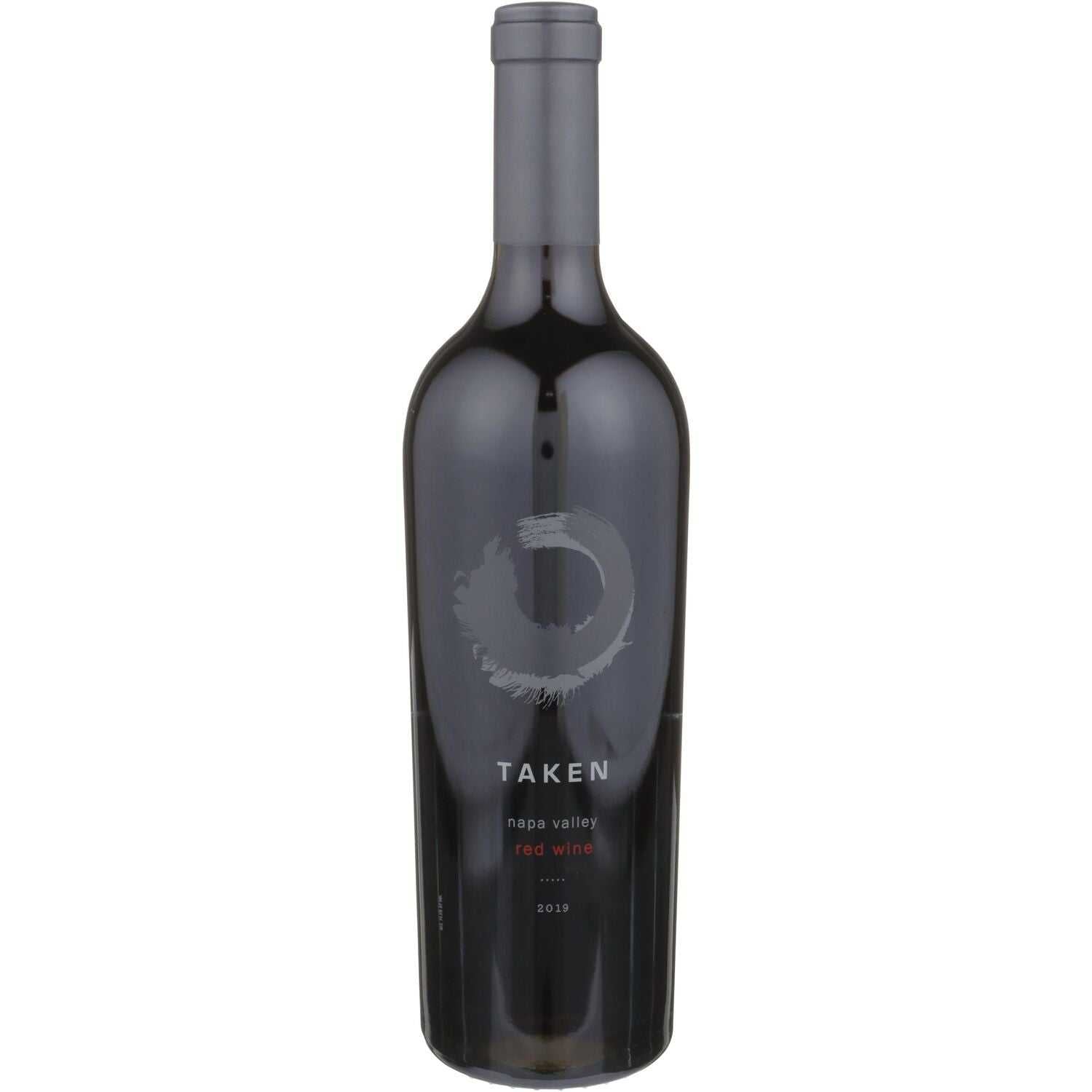 Taken Napa Valley Red Wine 2019 bottle on a white background