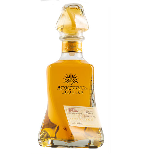 Adictivo Doble Reposado tequila 750 ml bottle on a white background